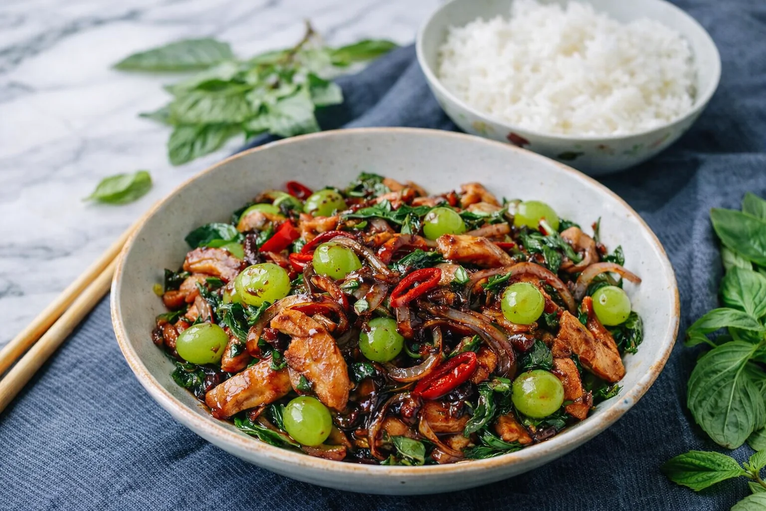 עוף מוקפץ ברוטב תאילנדי